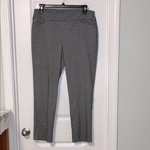 Attyre Black and White High Rise Geometric Pants